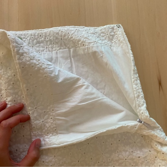 LARKSPUR Size 20 W Cotton blend white embroidered mini skirt. Vintage. - Picture 5 of 14